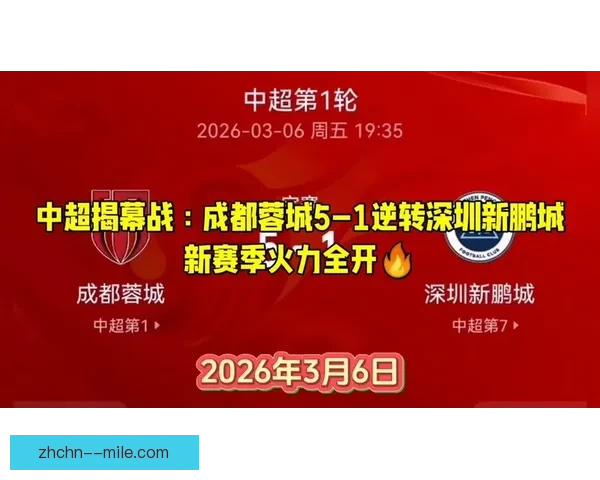 中超首轮：成都蓉城大胜深圳新鹏城河南队爆冷击败上海海港